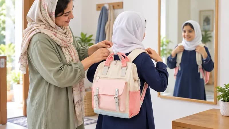 تنظیم بند کوله مدرسه