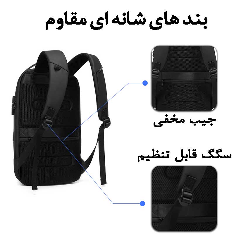 کیف-کوله-پشتی-ضدآب-و-ضدخط-و-خش-و-سایش-بنج-BANGE-مدل-7225