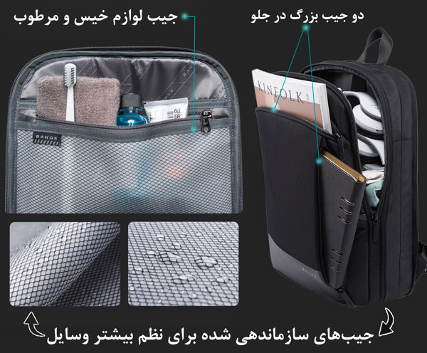 کیف-لپ-تاپ-جادار-باکیفیت-کوله-ای-مدل-77115PLUS-