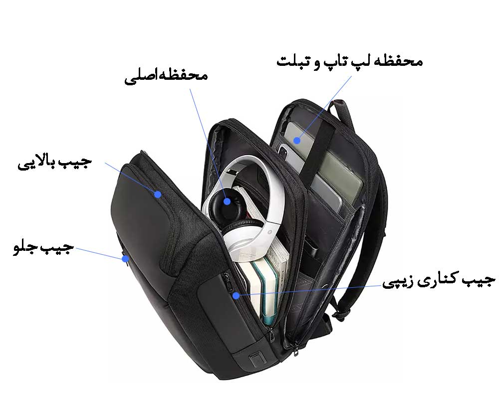 فروش-کیف-کوله-ای-یو-اس-بی-دار-بنج-BANGE-BG-7663