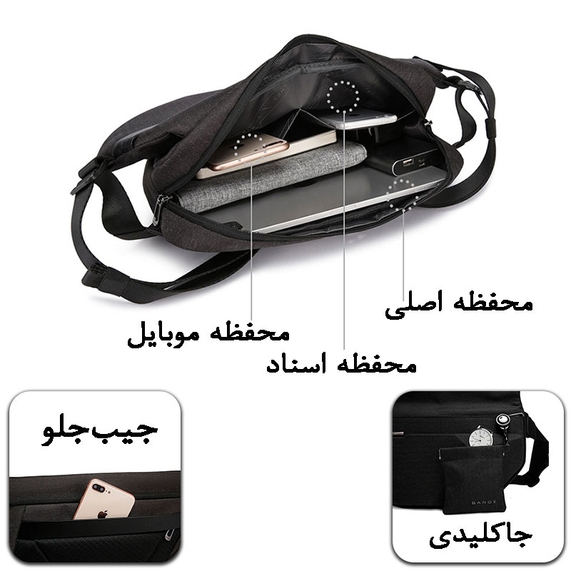 کیف-رو-دوشی-کراس-بادی-هاردباکس-دانشجویی-ضد-باران-BG-7502