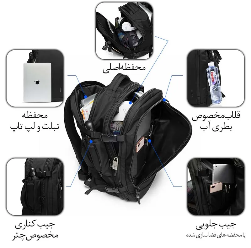 جیب های سازماندهی شده کوله پشتی BG-22039