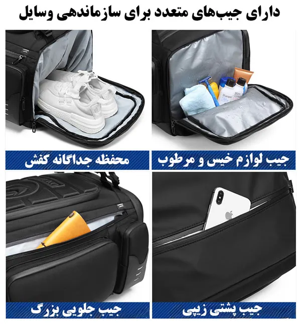 قیمت خرید کوله پشتی USBدار اوزوکو OZUKO-9326