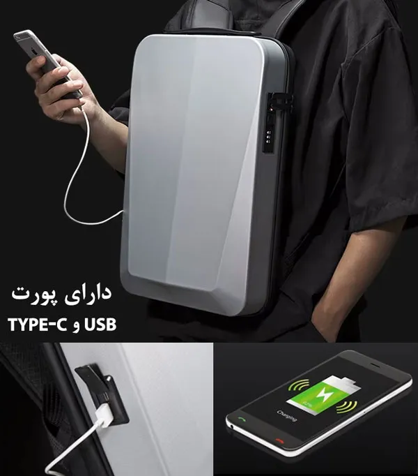 کوله پشتی لپ تاپ USBدار بنج BG-22201