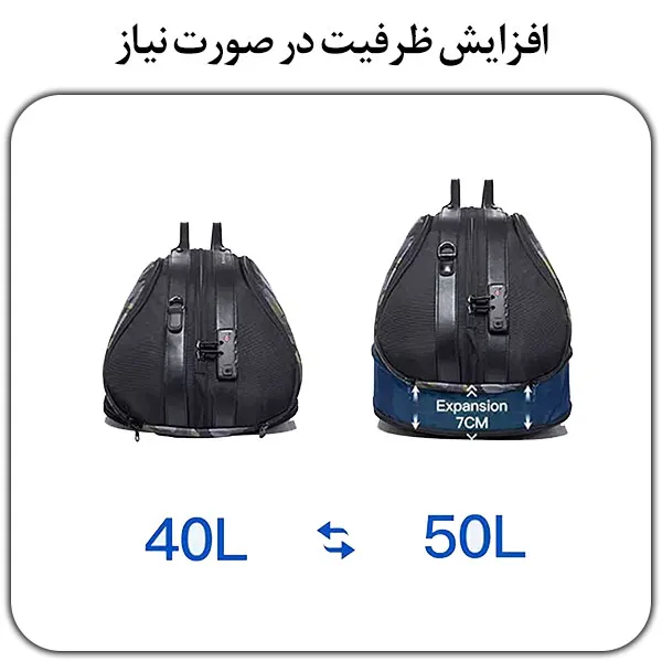قابلیت افزایش حجم ساک باشگاه و مسافرتی ضدسرقت BG-77178