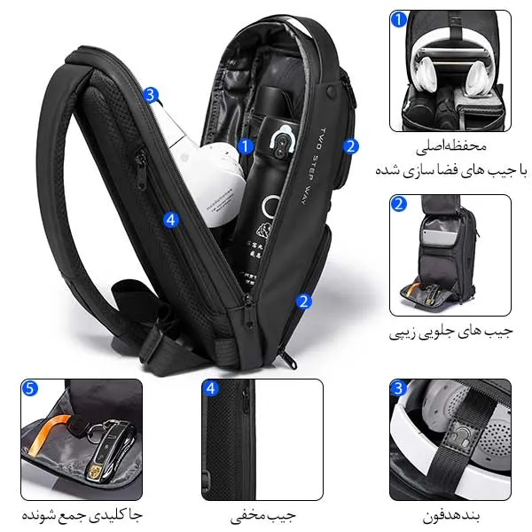 کیف کراس بادی و بادی بگ BG-7258 دارای پورت USB 