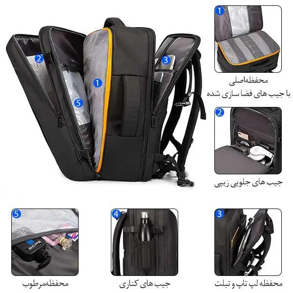 خرید آنلاین کوله پشتی و ساک مسافرتی جادار بنج BG-1909