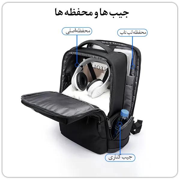 کیف مدرسه و دانشگاه USB دار مناسب لپ تاپ و آیپد BG-2603