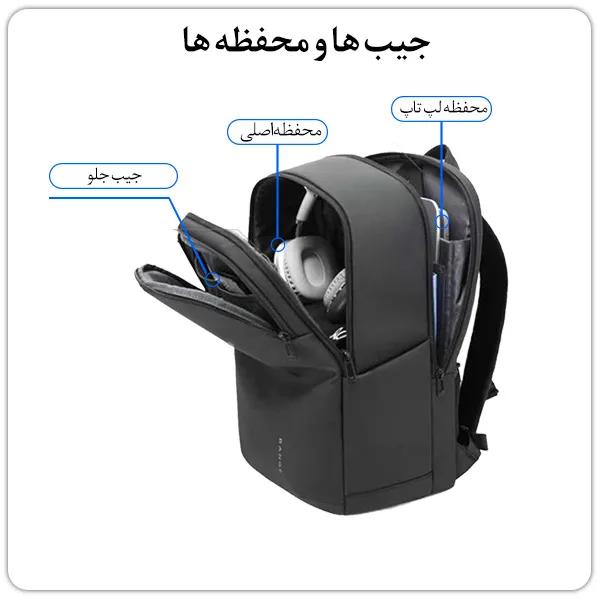 کیف کوله ای لپ تاپ 15.6 اینچی جادار بنج BG-3068